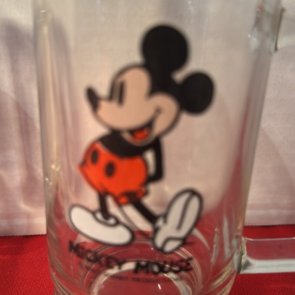 Disney Mugs MICKEY And MINNIE MOUSE GLASS ROOT BEER MUG Set Of 2  5.5” - Picture 5 of 9